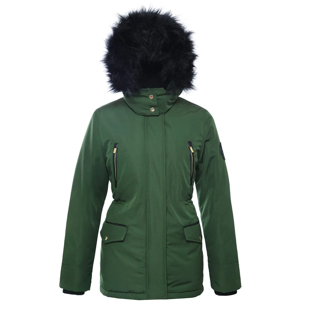 Women's Parka Jacket with Faux Fur Hood